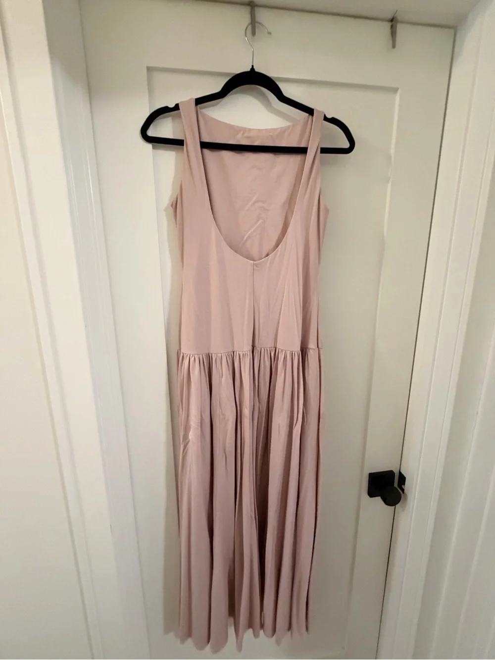 Abercrombie & Fitch Blush Pink Scoop Neck Maxi Dress